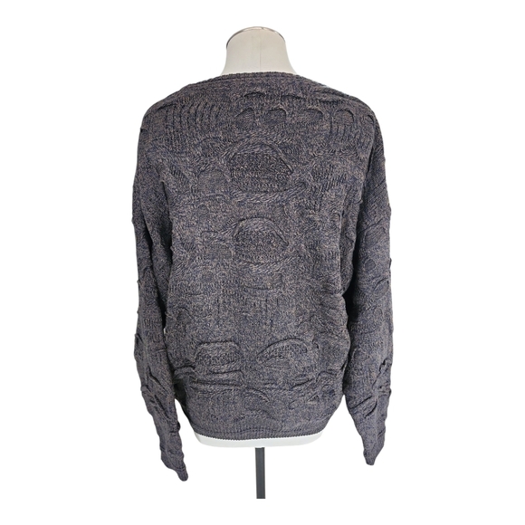 Vintage Florence Tricot 3D Coogi‑Style Sweater – Size M Cotton‑Blend - Picture 5 of 11